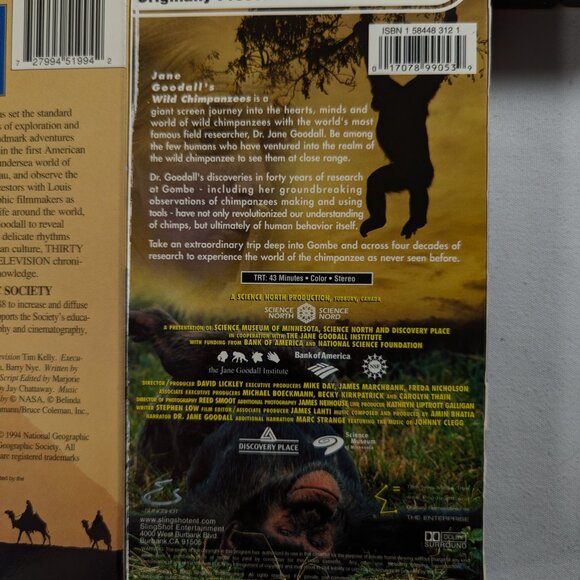National geographic VHS TAPES + Jane Goodall Wild Chimpanzees 5 VHS collection - Picture 7 of 12